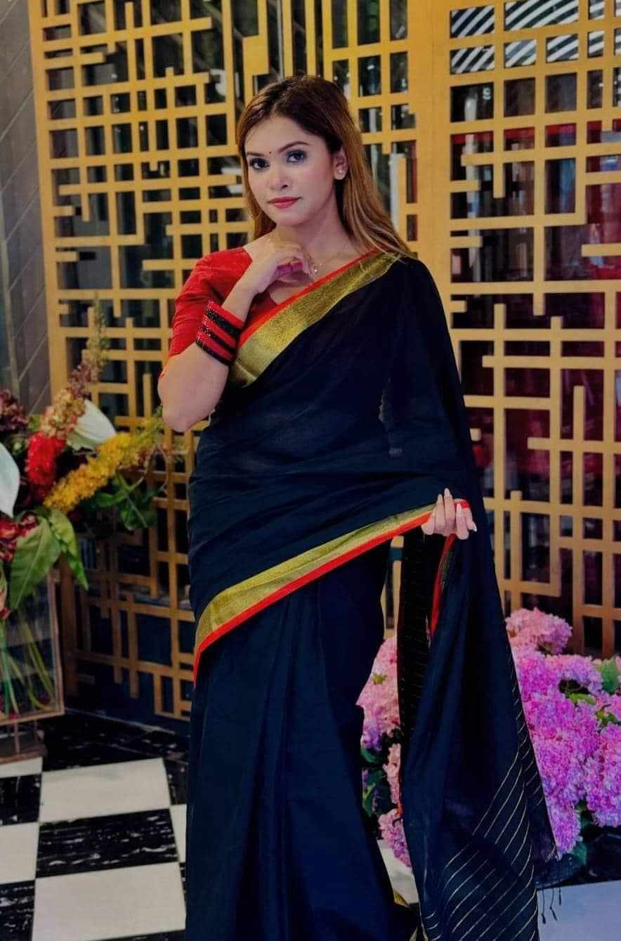 Pure Tangail cotton sari (P-837)