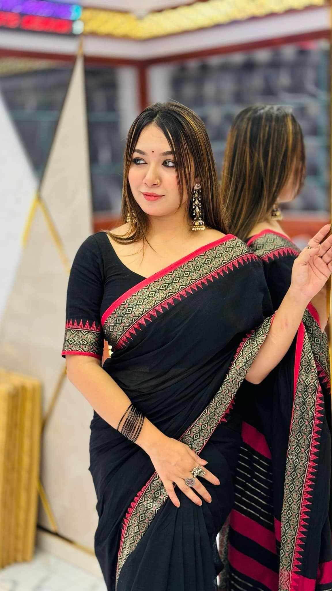 Pure Tangail cotton sari (P-833)