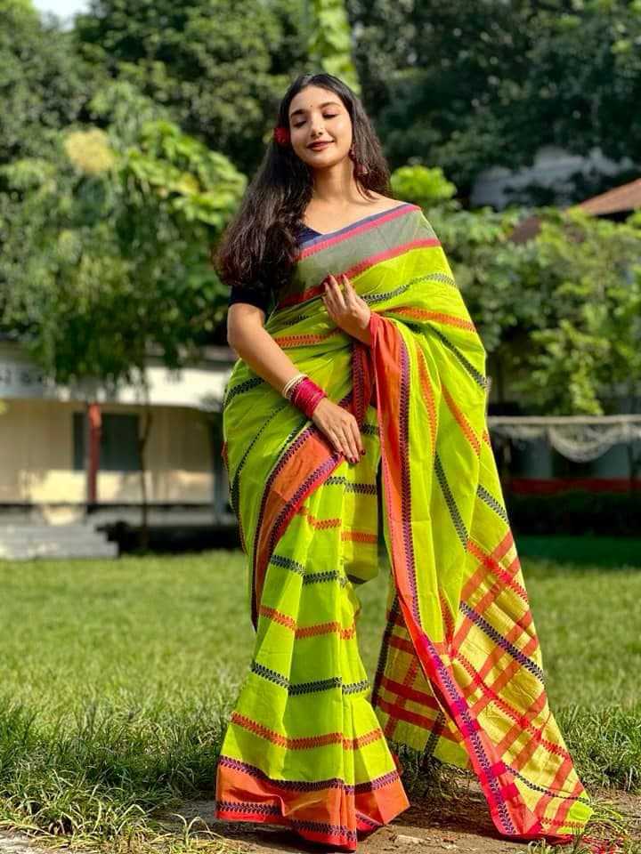 Pure Tangail cotton sari (P-823)