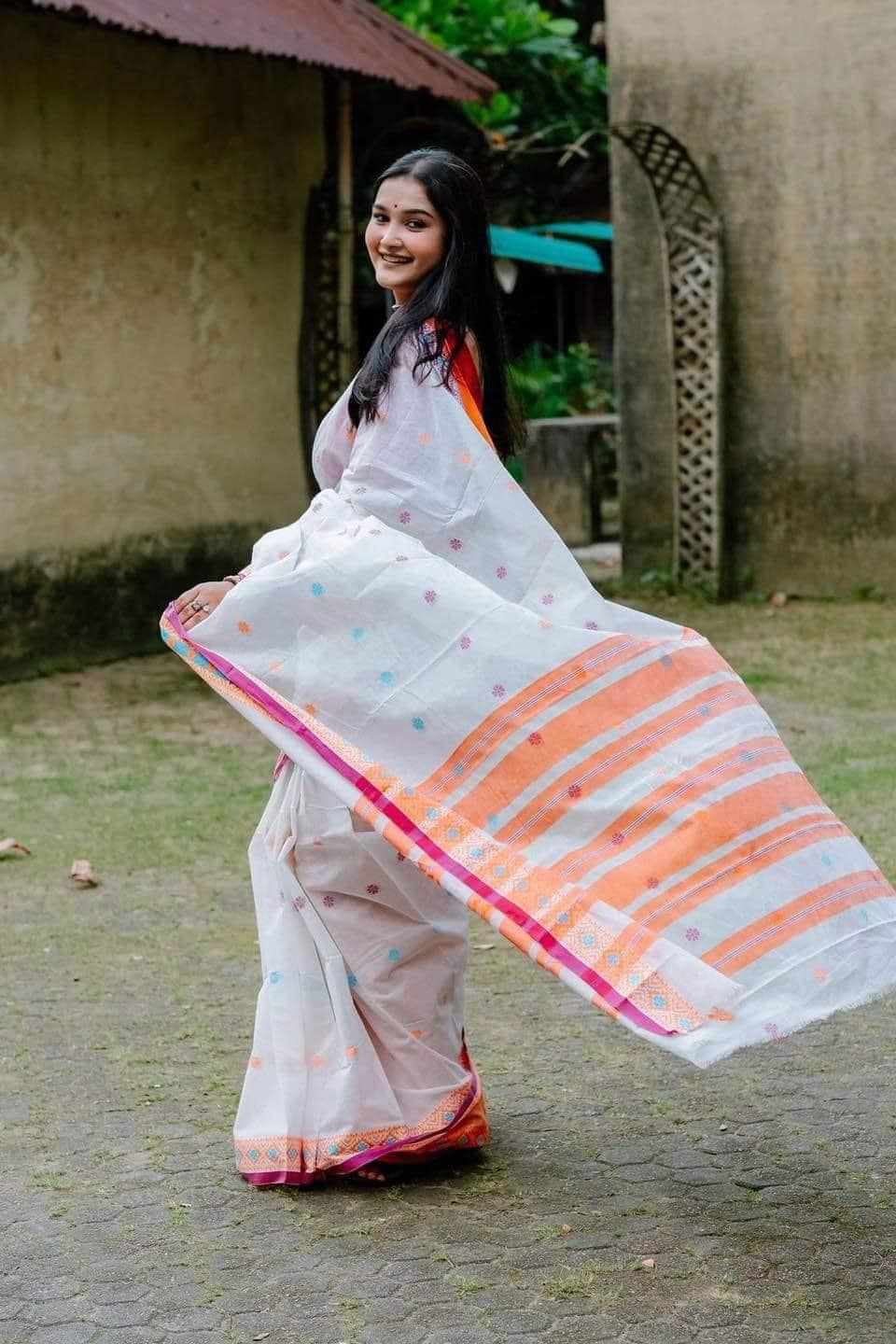 Pure Tangail cotton sari (P-821)