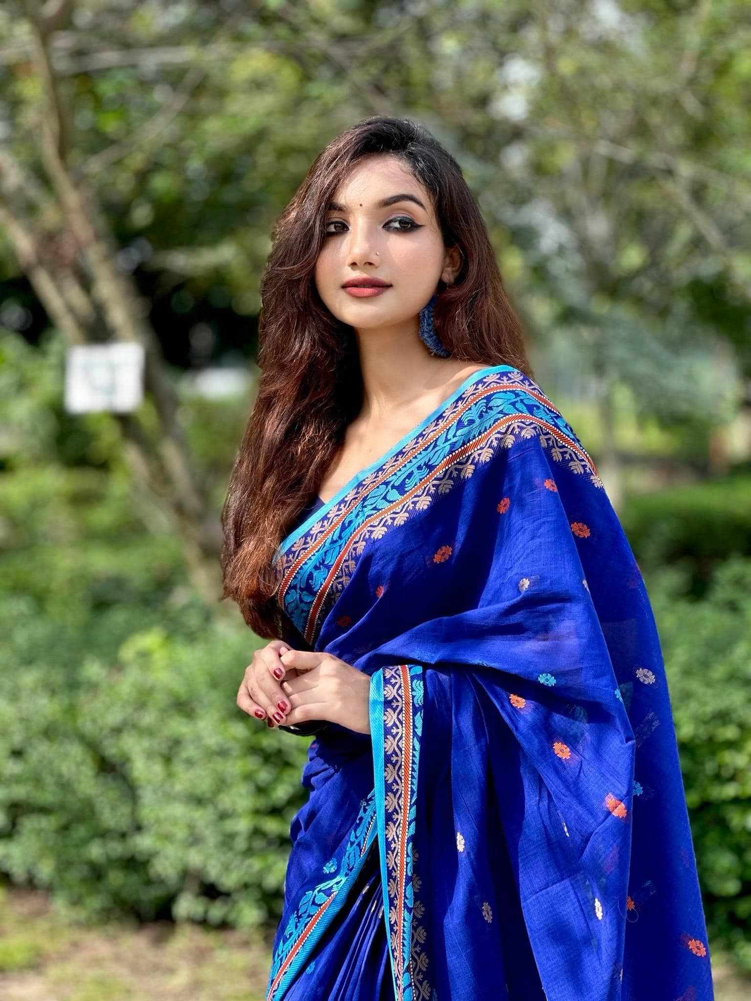 Pure Tangail cotton sari (P-820)