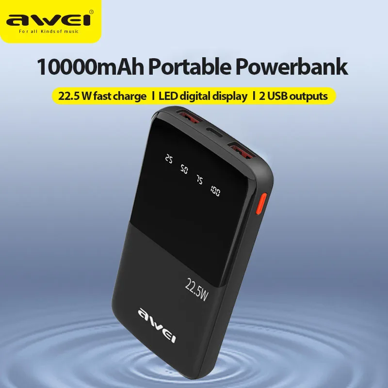 Awei P10K 3 in 1 Portable Power Bank 10000mAh